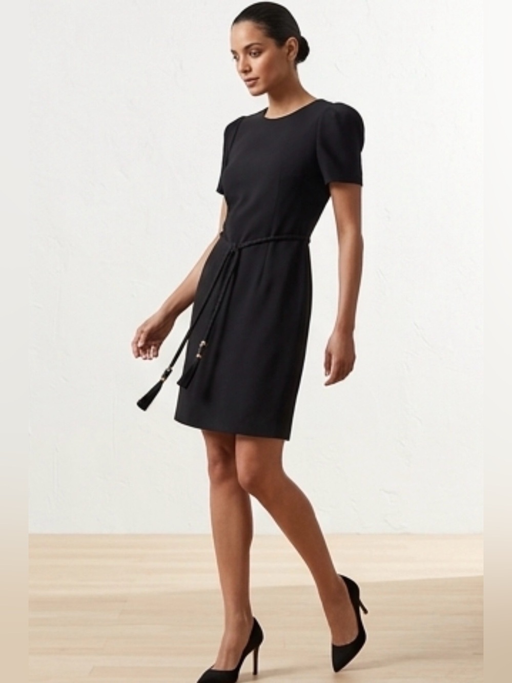 New Gucci Black Dress With Tassels. Made In Italy.